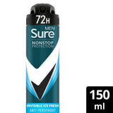 Sure Men 72hr Nonstop Protection Invisible Ice Antiperspirant Deodorant   150ml GOODS M&S   