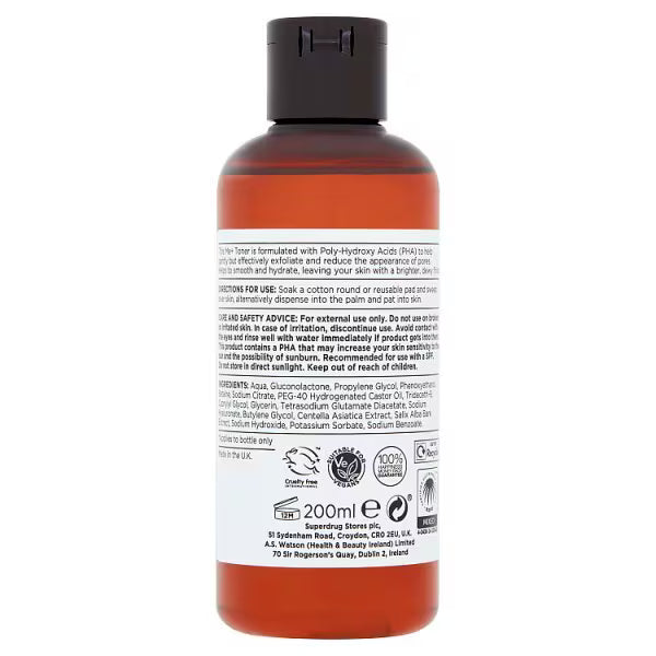 Me+ PHA Exfoliating Toner 200ml bottle, imported from the UK