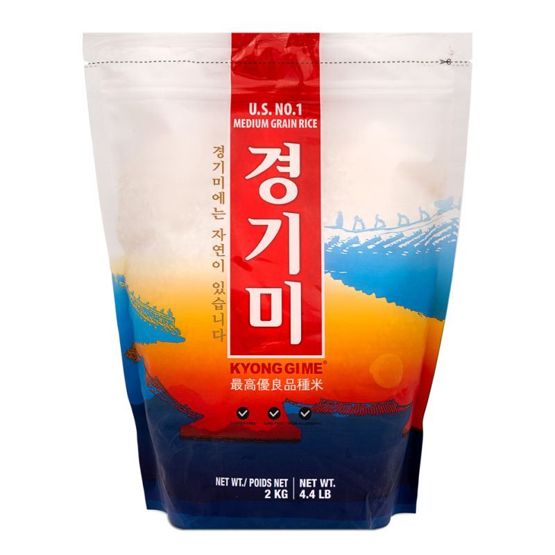 Kyong Gimi medium grain rice 2kg bag - British product
