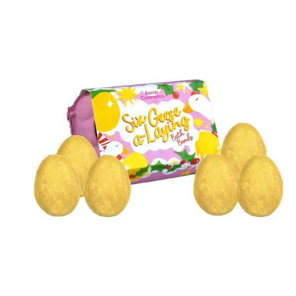 Bomb Cosmetics six golden egg-shaped bath bomb gift set - British product