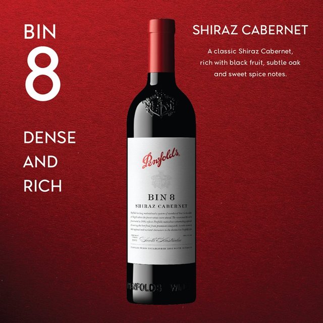 Penfolds Bin 8 Cabernet Shiraz   75cl GOODS M&S   