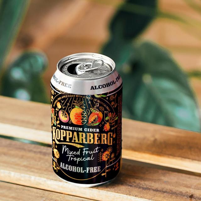 Kopparberg Alcohol Free Mixed Fruit Tropical Cider Cans   4 x 330ml GOODS M&S   