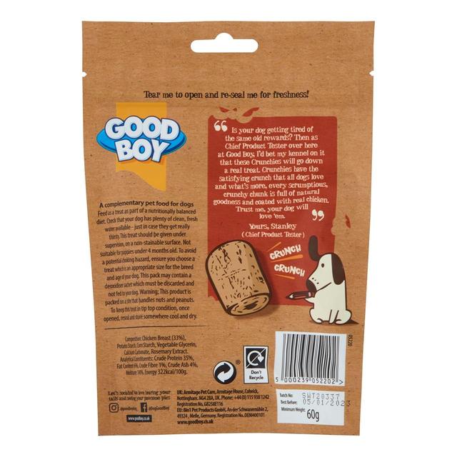 Good Boy Crunchies Chicken Reward Dog Treats   60g GOODS M&S   