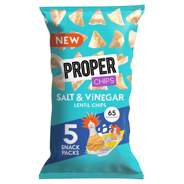 Properchips Salt & Vinegar Lentil Chips   5 per pack GOODS M&S   