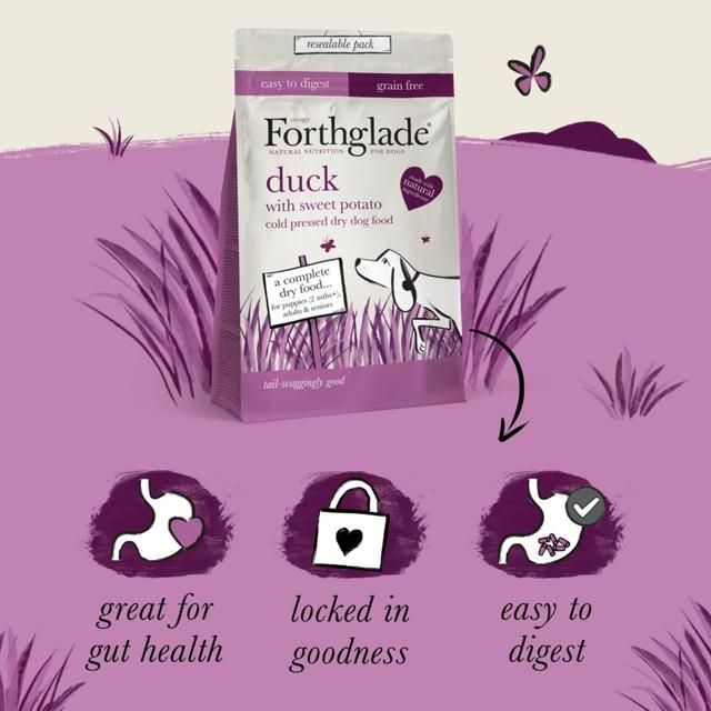 Forthglade Natural Grain Free Duck Cold Pressed Dry Dog Food   2kg GOODS M&S   