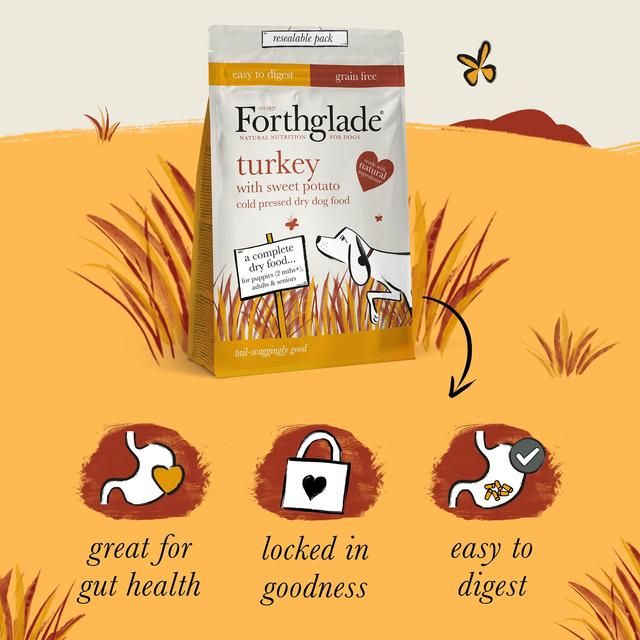 Forthglade Natural Grain Free Turkey Cold Pressed Dry Dog Food   2kg GOODS M&S   