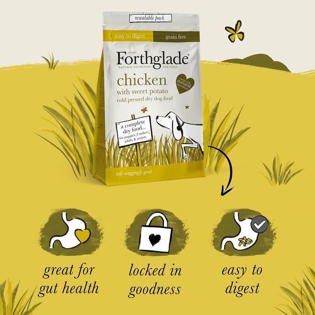 Forthglade Natural Grain Free Chicken Cold Pressed Dry Dog Food   2kg GOODS M&S   