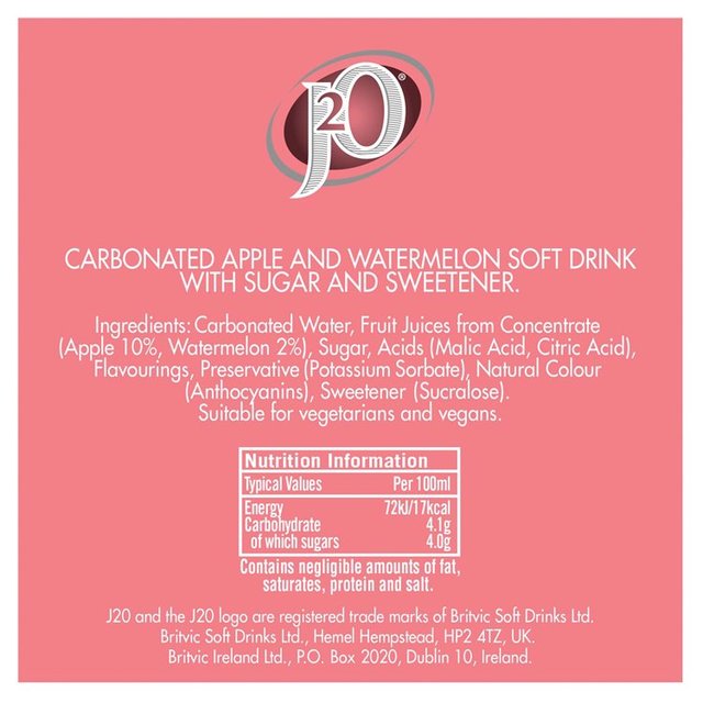 J2O Spritz Apple & Watermelon   4 x 250ml GOODS M&S   