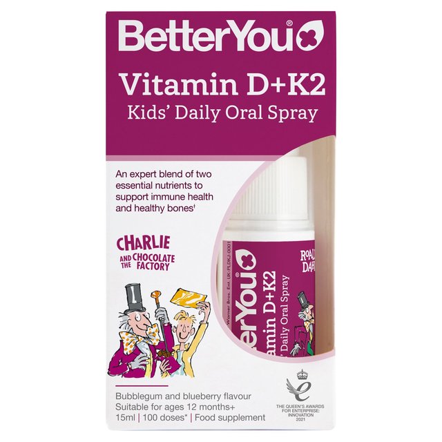 BetterYou Vitamin D+K2 Kids Daily Oral Spray   15ml GOODS M&S   