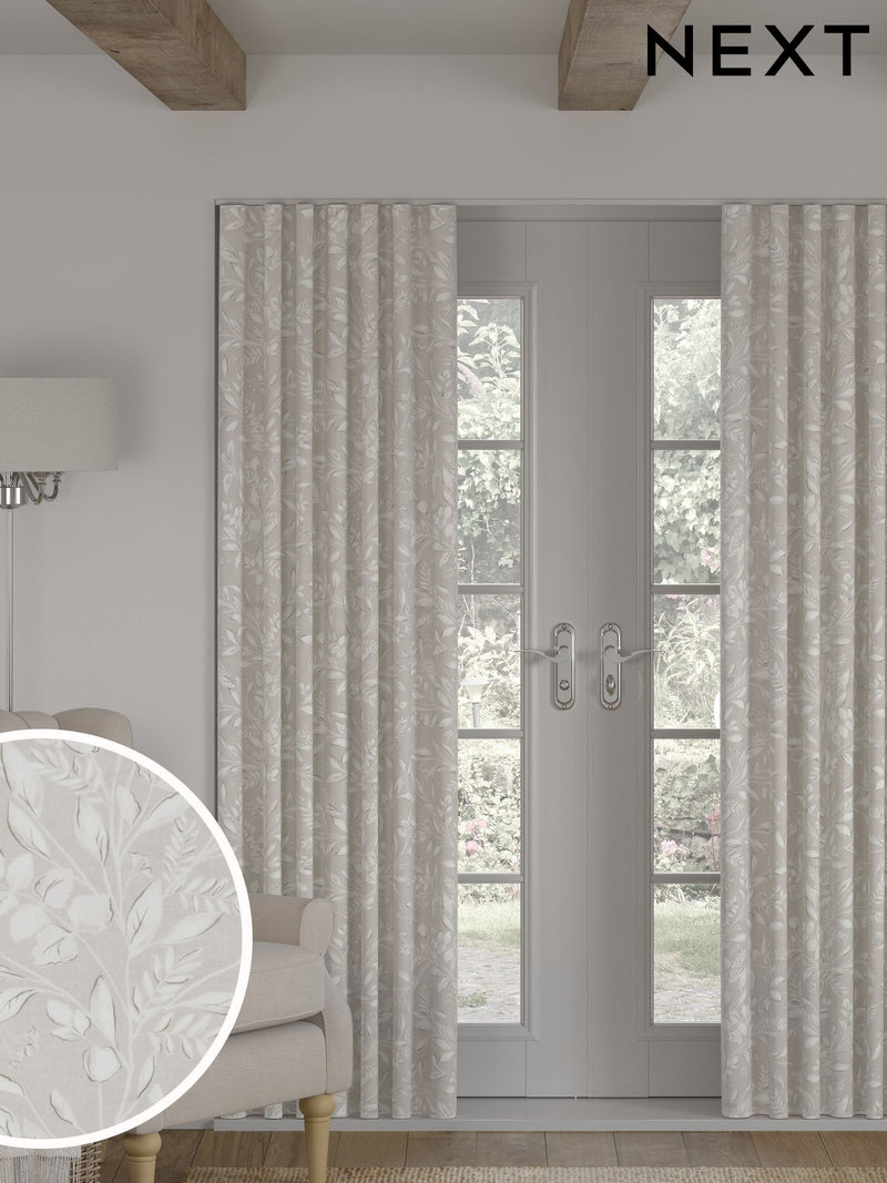 Natural country floral made to measure curtains (British brand)