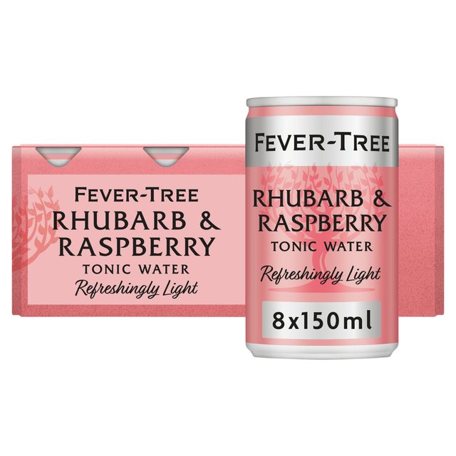 Fever-Tree Light Rhubarb & Raspberry Tonic Cans   8 x 150ml GOODS M&S   