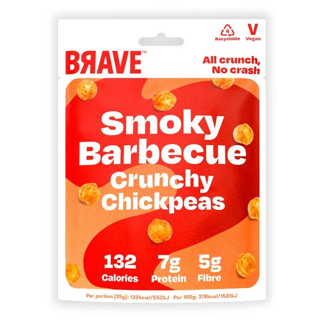 BRAVE Roasted Chickpeas BBQ   35g GOODS M&S   