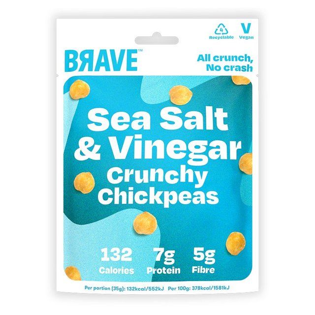 BRAVE Roasted Chickpeas Salt & Vinegar   35g GOODS M&S   