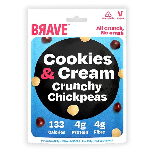 BRAVE Roasted Chickpeas Cookies & Cream   30g GOODS M&S   