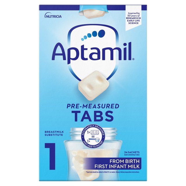 Aptamil 1 First Baby Milk Formula Tabs from Birth    120 per pack GOODS M&S   