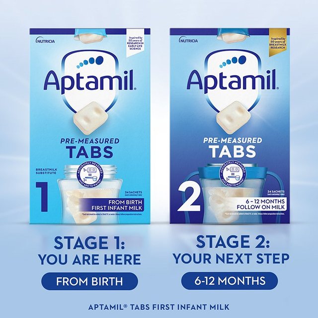 Aptamil 1 First Baby Milk Formula Tabs from Birth    120 per pack GOODS M&S   