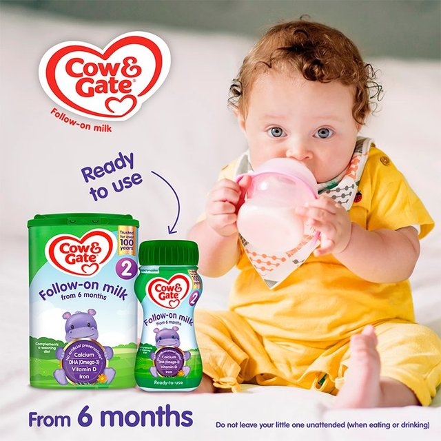 Cow & Gate 2 Follow On Baby Milk Formula Liquid 6-12 Months Multipack    6 x 200ml GOODS M&S   