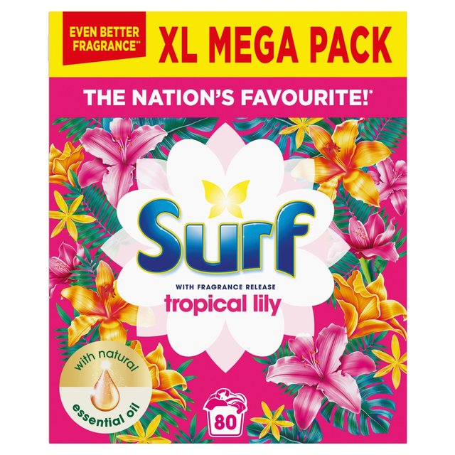 Surf Washing Powder Tropical Lily 80 wash   4kg