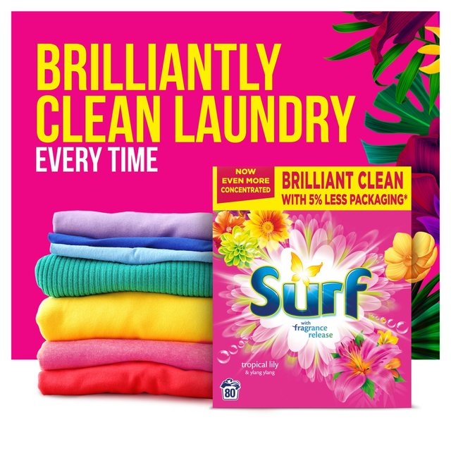 Surf Washing Powder Tropical Lily 80 wash   4kg GOODS M&S   