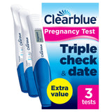 Clearblue Pregnancy Tests Triple check & Date 3 Pack GOODS Sainsburys   