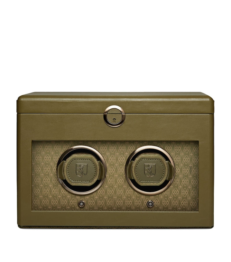 WOLF Earth Double Watch Winder apple leather (British brand)