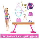 Barbie gymnastics playset with doll and accessories, UK version