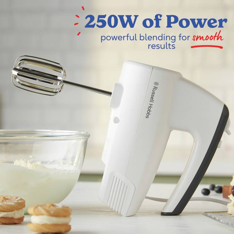 Russell Hobbs Go Create electric hand mixer white - British product