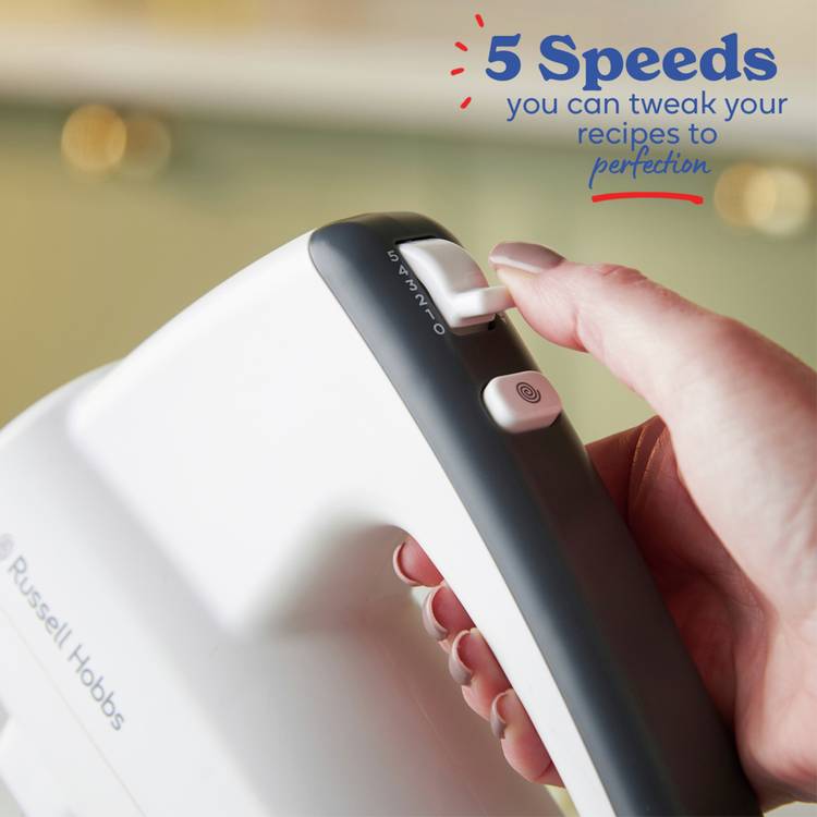 Russell Hobbs Go Create electric hand mixer white - British product
