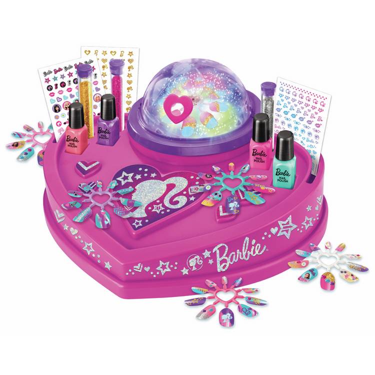 Barbie nail studio glitter shine playset (British brand)