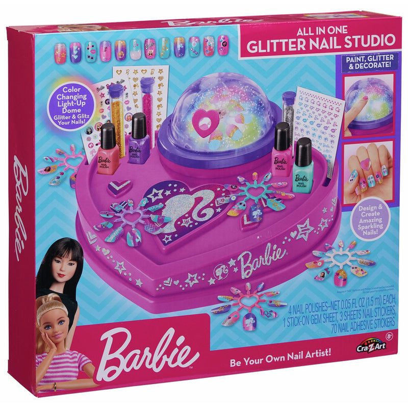 Barbie nail studio glitter shine playset (British brand)