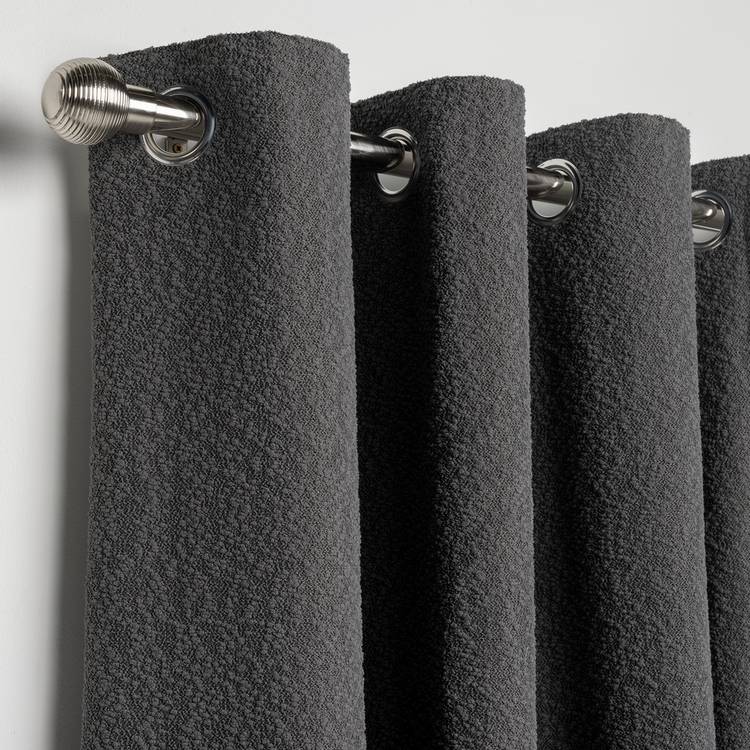 Habitat blackout eyelet curtains dark grey 117x137cm, imported from the UK