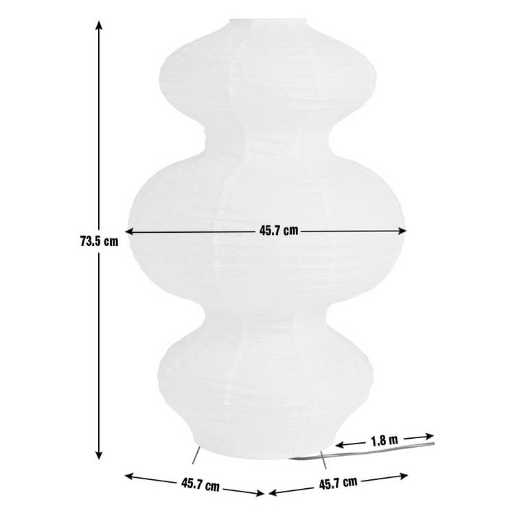Habitat Sala white paper floor lamp, imported from the UK