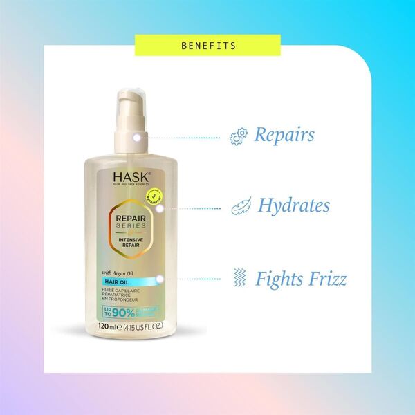 Hask RepairPro intensive repair hair oil 120ml, UK version