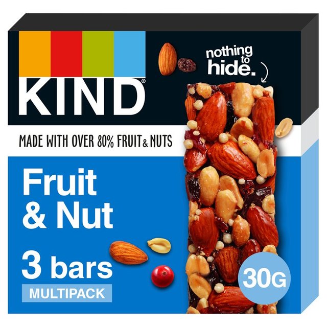 KIND Fruit & Nut Snack bars Multipack   3 x 30g