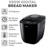 Tower digital breadmaker 1kg black, imported from the UK