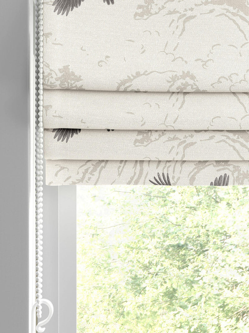 Laura Ashley Silver Animalia Roman blind, imported from the UK