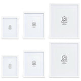 Habitat white wooden picture frames 6 pack mixed sizes, imported from the UK