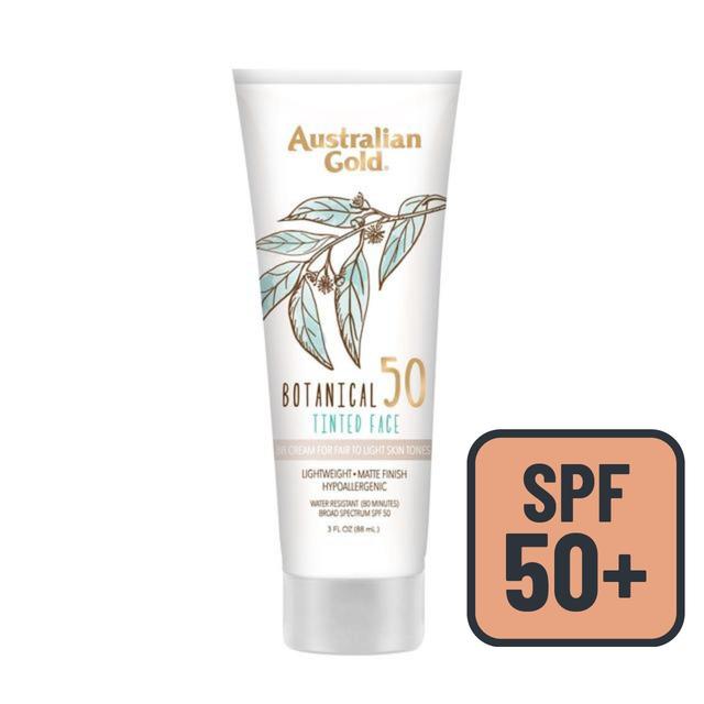 Australian Gold Botanical SPF 50 Tinted Face Sun Lotion Fair To Light   89ml GOODS M&S   