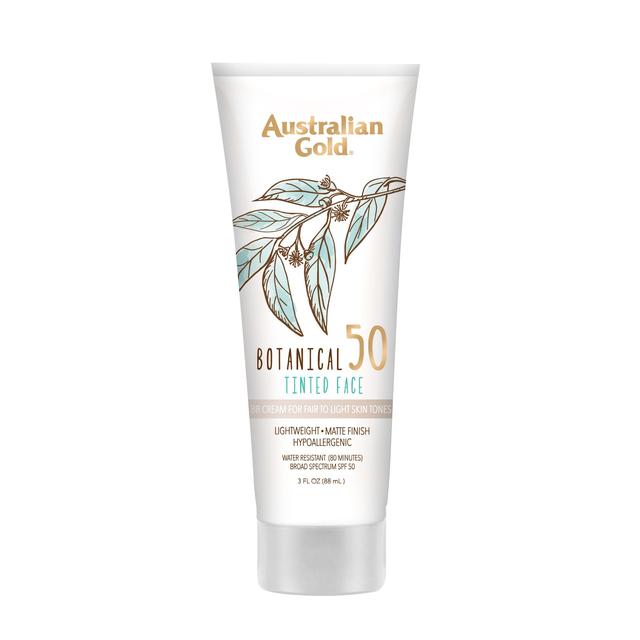 Australian Gold Botanical SPF 50 Tinted Face Sun Lotion Fair To Light   89ml GOODS M&S   