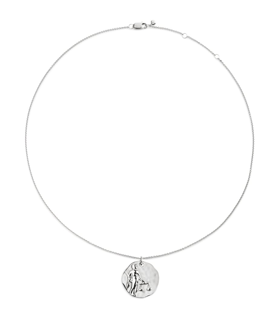 Monica Vinader sterling silver Libra zodiac necklace (British brand)