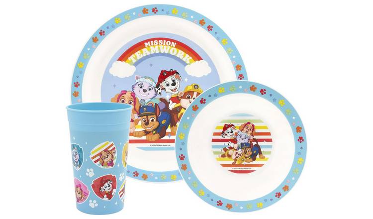 Paw Patrol Kids Plastic Dinner Set - Blue