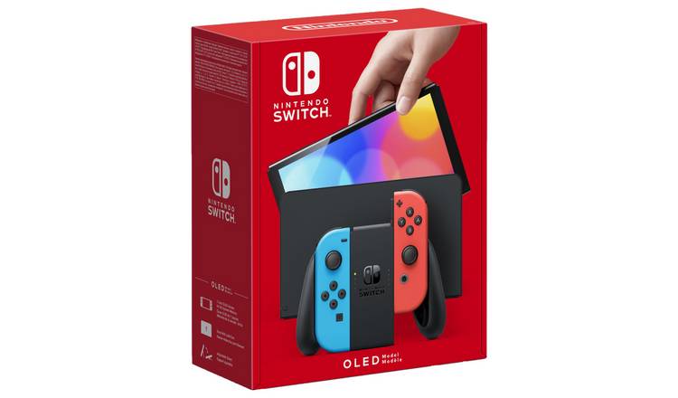 Nintendo Switch OLED Console - Neon Blue & Neon Red