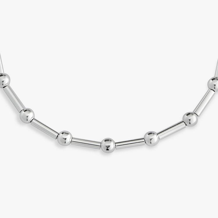 Revere sterling silver bead station bracelet 19cm (British brand)