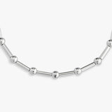 Revere sterling silver bead station bracelet 19cm (British brand)