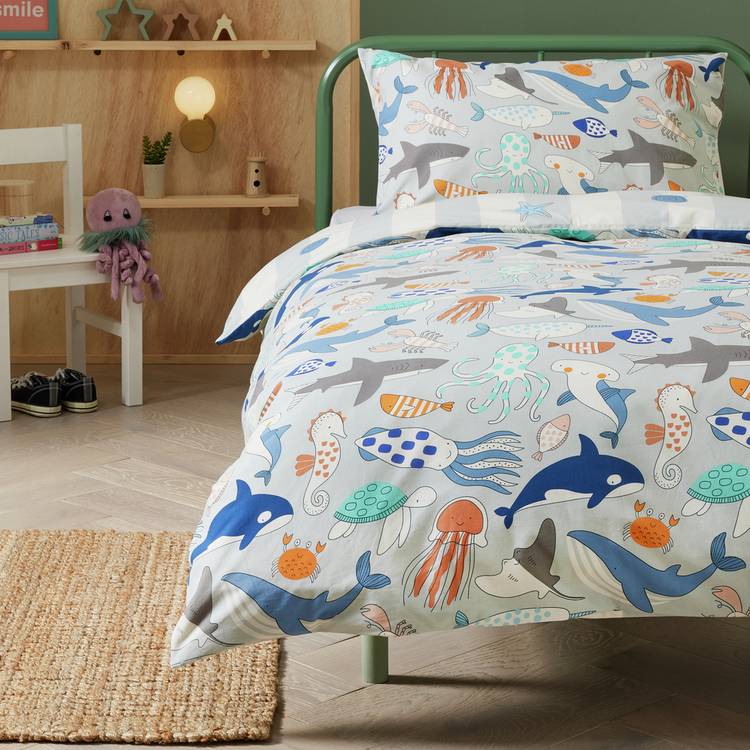 Habitat kids bedding set Under the Sea printed toddler, UK version