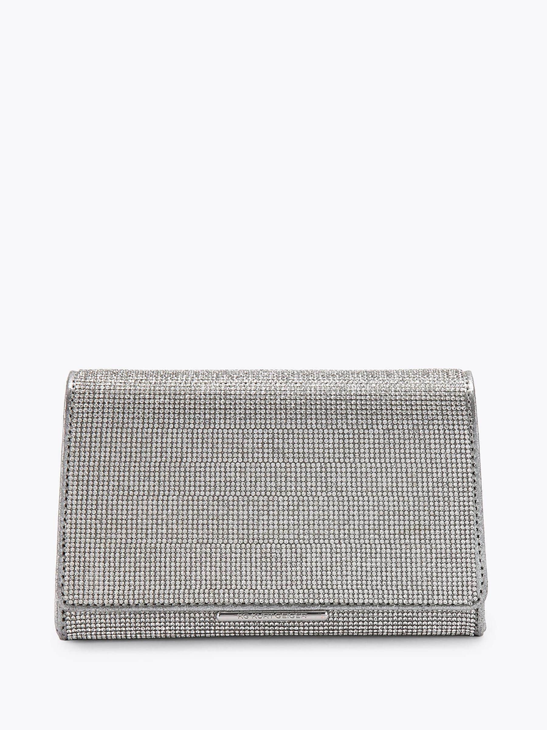 KG Kurt Geiger Silver Abra Gem Bag handbag (British brand)