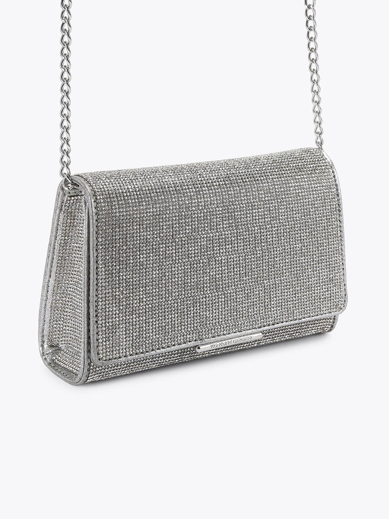 KG Kurt Geiger Silver Abra Gem Bag handbag (British brand)