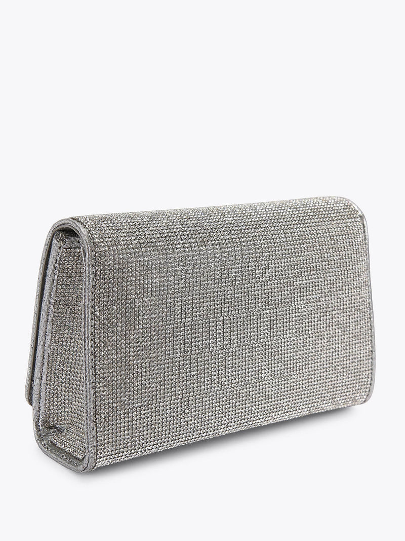 KG Kurt Geiger Silver Abra Gem Bag handbag (British brand)