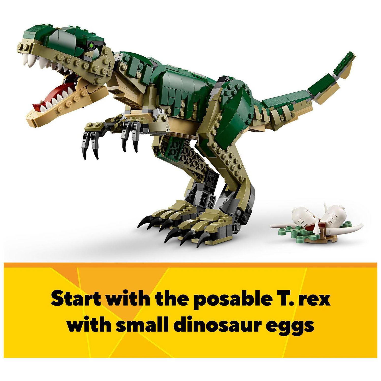 LEGO Creator 3in1 T. Rex dinosaur toy building set, UK version