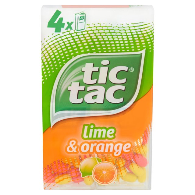 Tic Tac Lime & Orange   4 x 18g